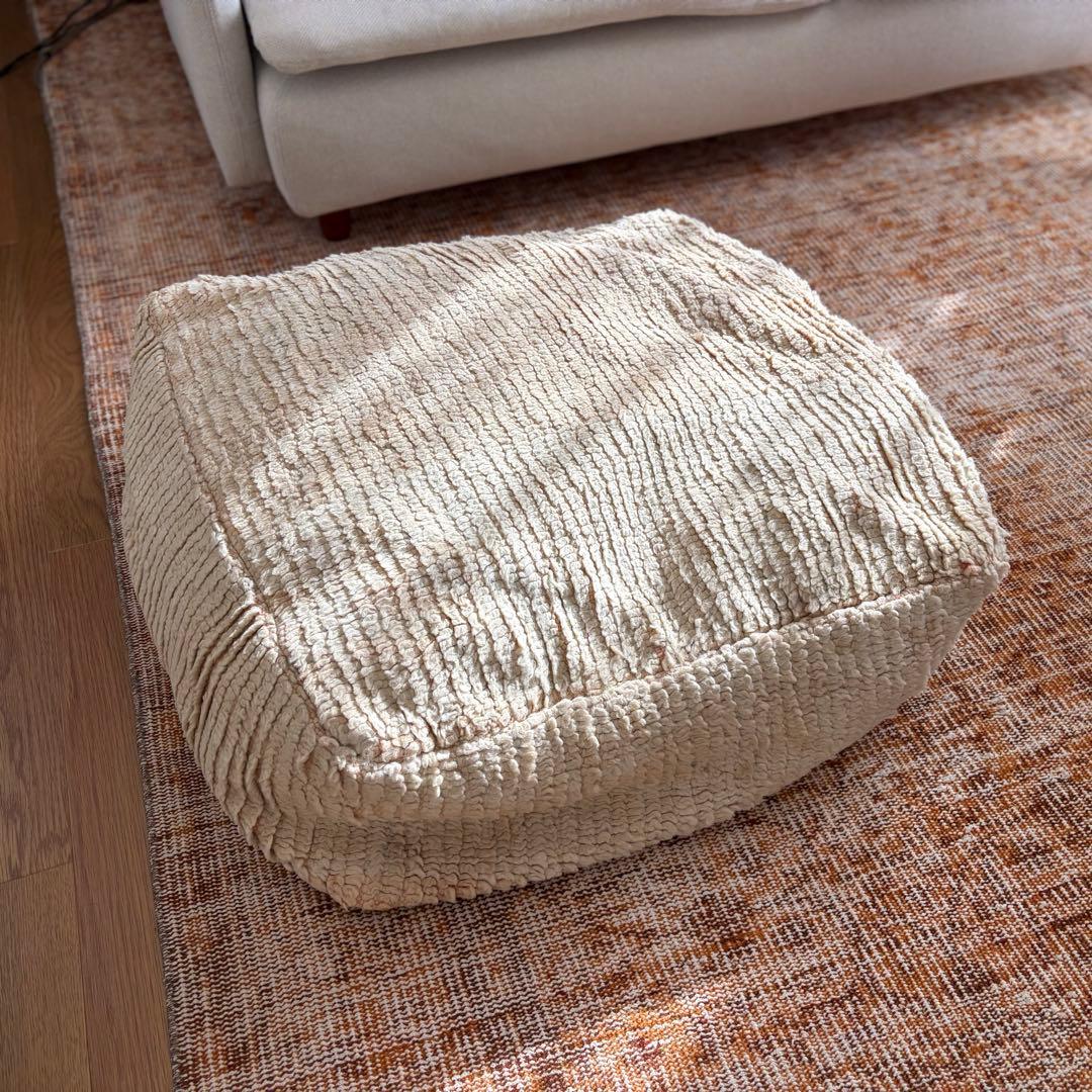 モロッコ　プフ　ベージュ