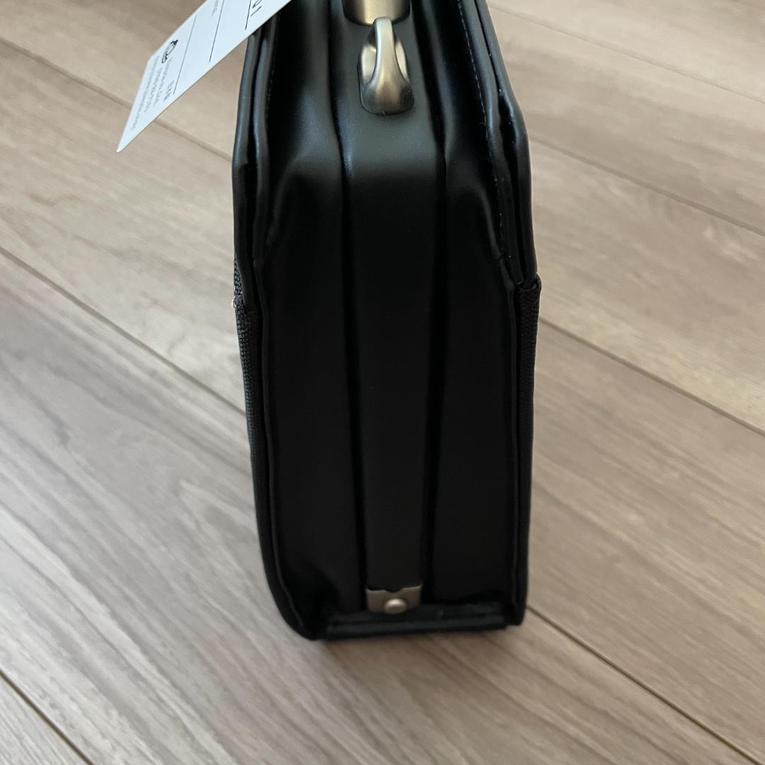 新品 英国調 豊岡製 ミニダレスバッグ 日本製 ショルダーベルト付 ブラック