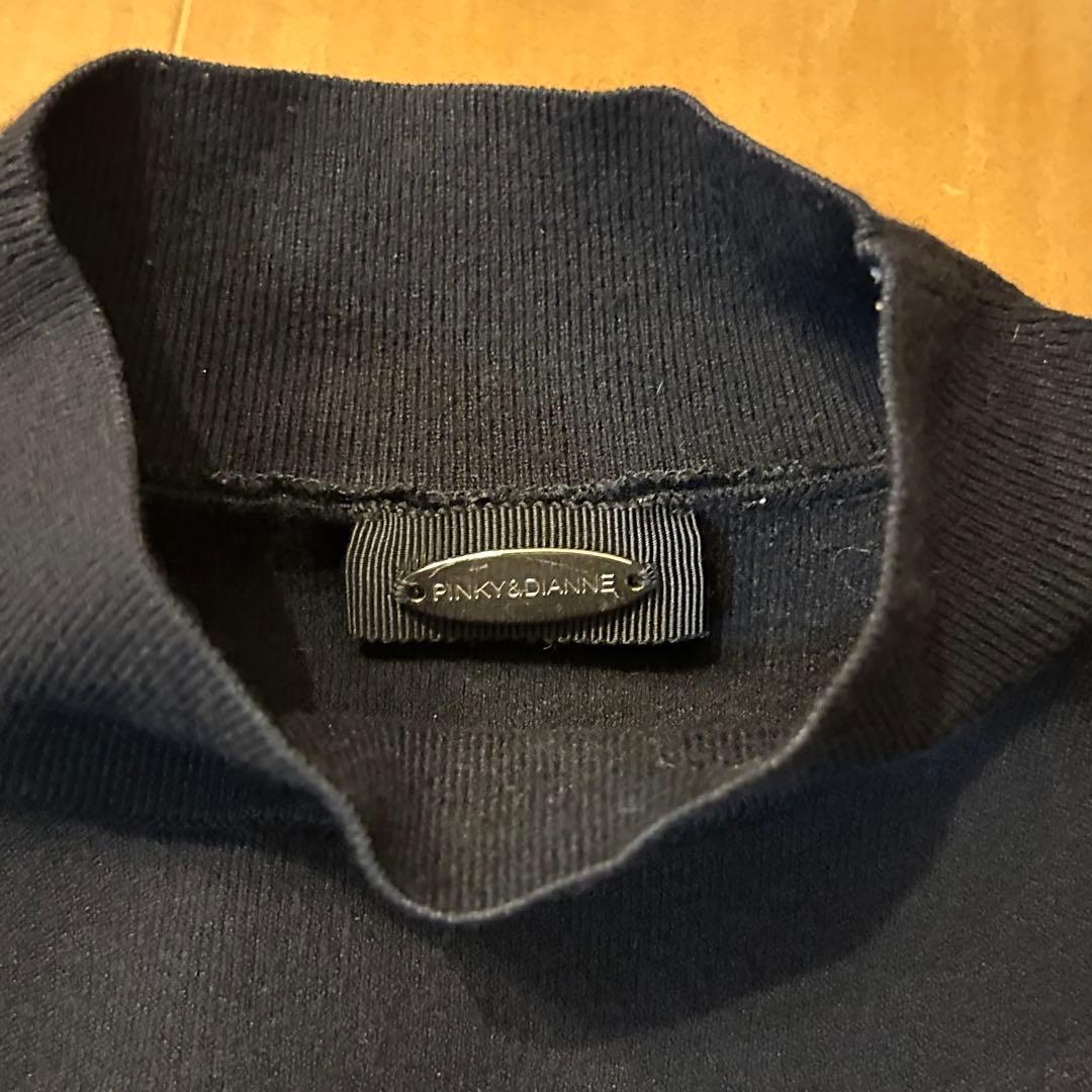 ピンキー&ダイアン 袖レース ハイネック ニットワンピース ドレス お呼ばれ