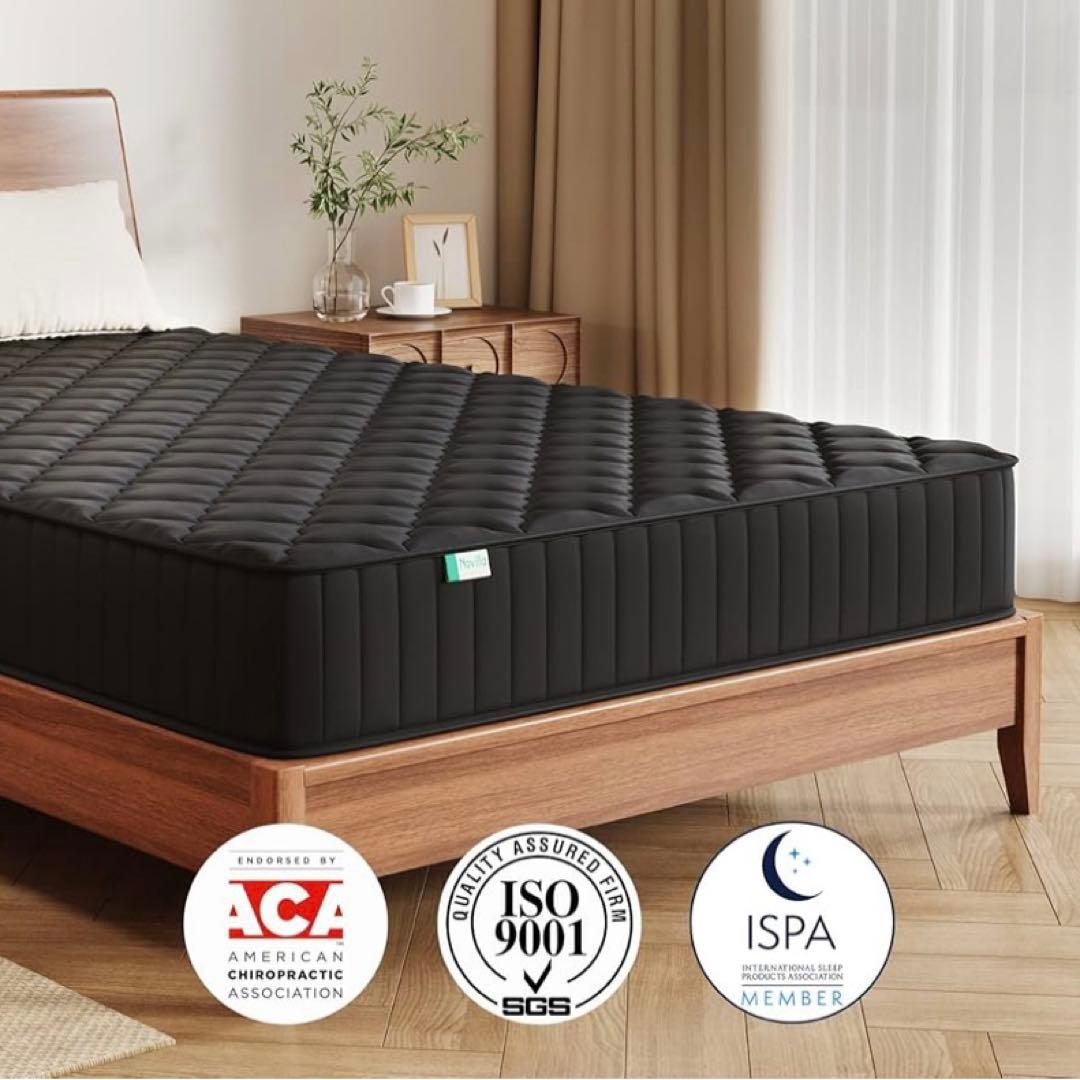 sakiセミダブル♥マットレス 極厚20cm 硬め ポケットコイル 硬さ1