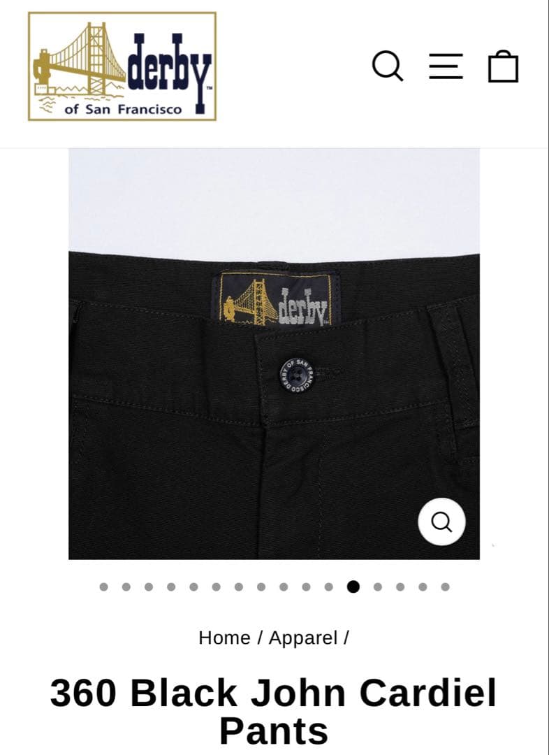 新品未使用 ダービーオブサンフランシスコ フリスコパンツ w34