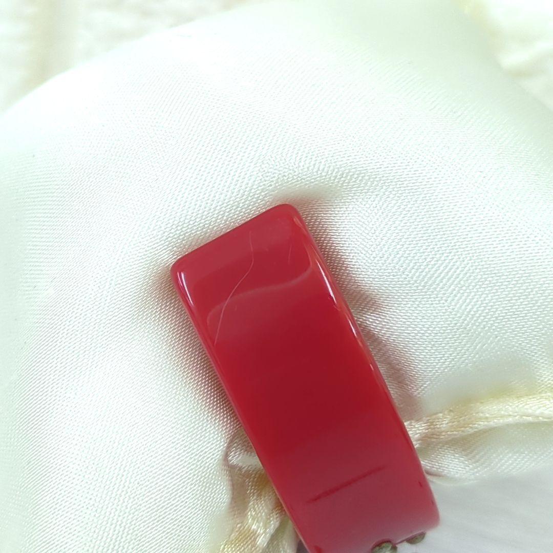 Dior ディオール ロゴバングル ラインストーン レッド