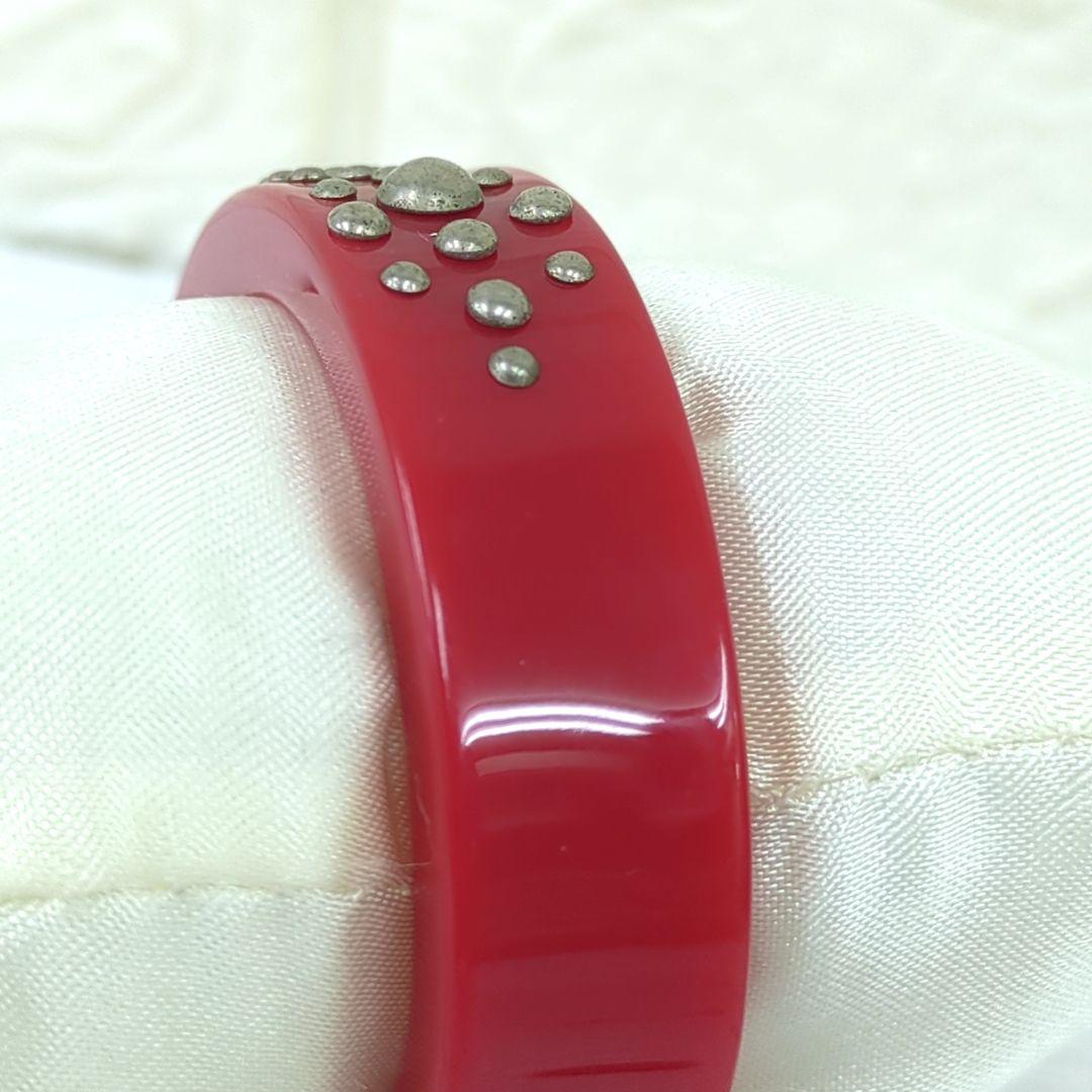 Dior ディオール ロゴバングル ラインストーン レッド
