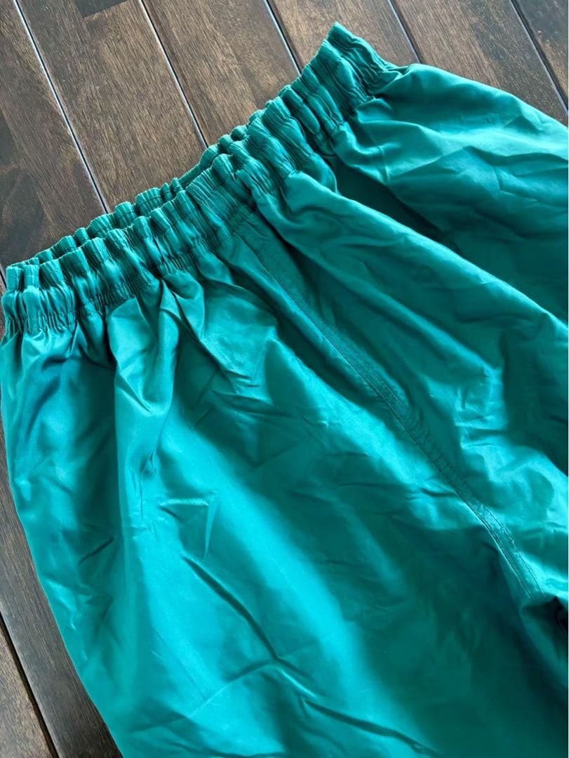 アディダス/入手困難 90s 国旗刺繍タグ ナイロン セットアップ 緑×白 L