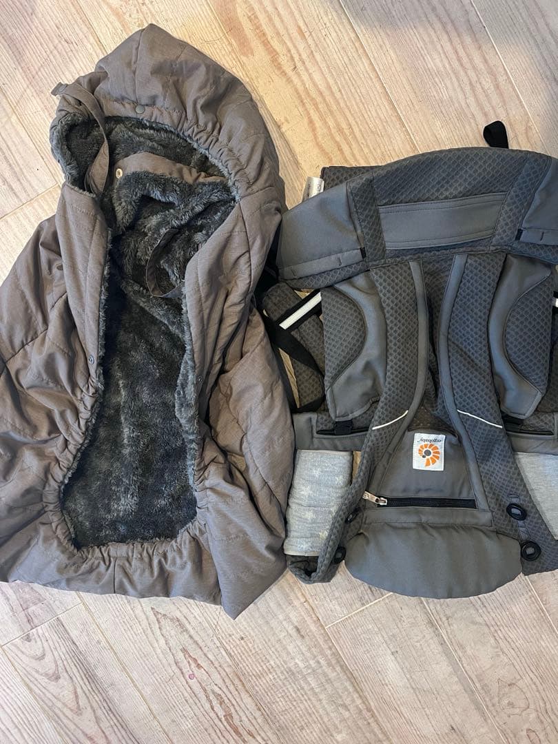 ergobaby BREEZE 抱っこ紐 グレー カバー付き 3点セット