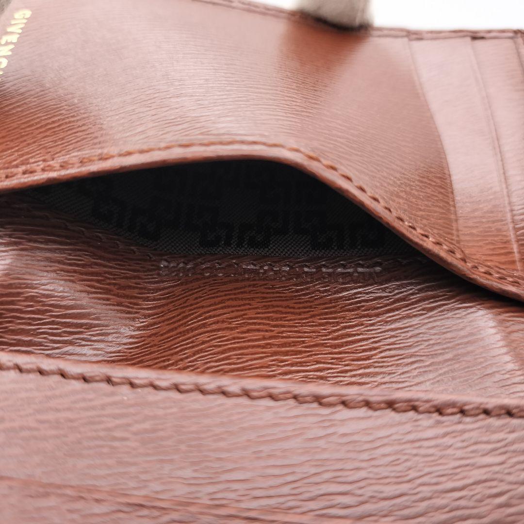 ジバンシー　名刺入れ　カードケース　財布　レザー　ブラウン