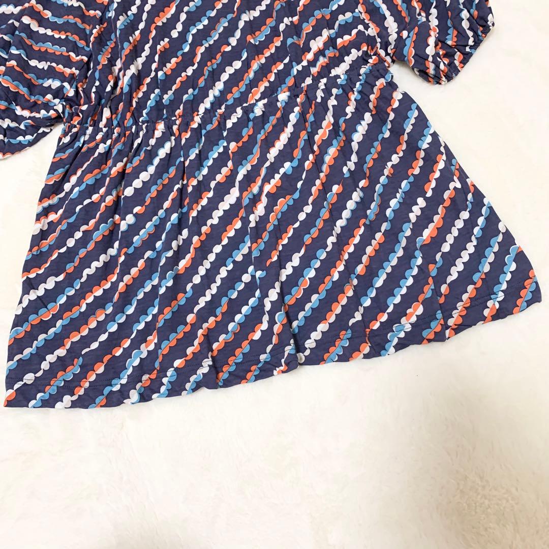 mina perhonen lumpy チュニック 総柄 ネイビー 38