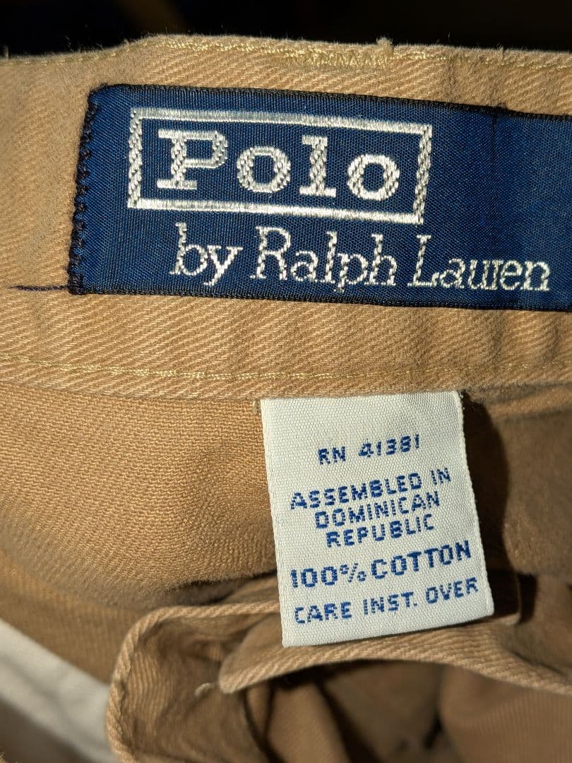 90's Polo Ralph Lauren　ツータック チノパン ベージュ