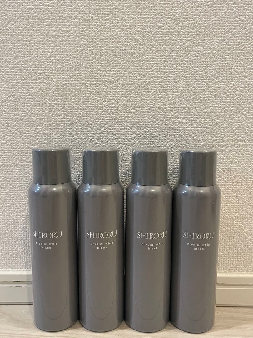 SHIRORU クリスタルホイップ　ブラック　洗顔料 4本セット