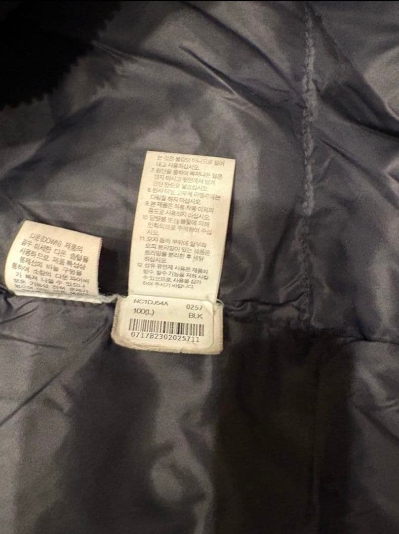 ノースフェイス　ロングダウン　メンズ　L ダウン　ブラック　限定　韓国限定