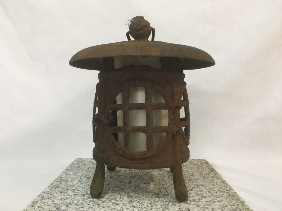 古民具 錆あり 吊り灯ろう 吊り灯籠 燈籠 鉄製 ヴィンテージ アンティーク