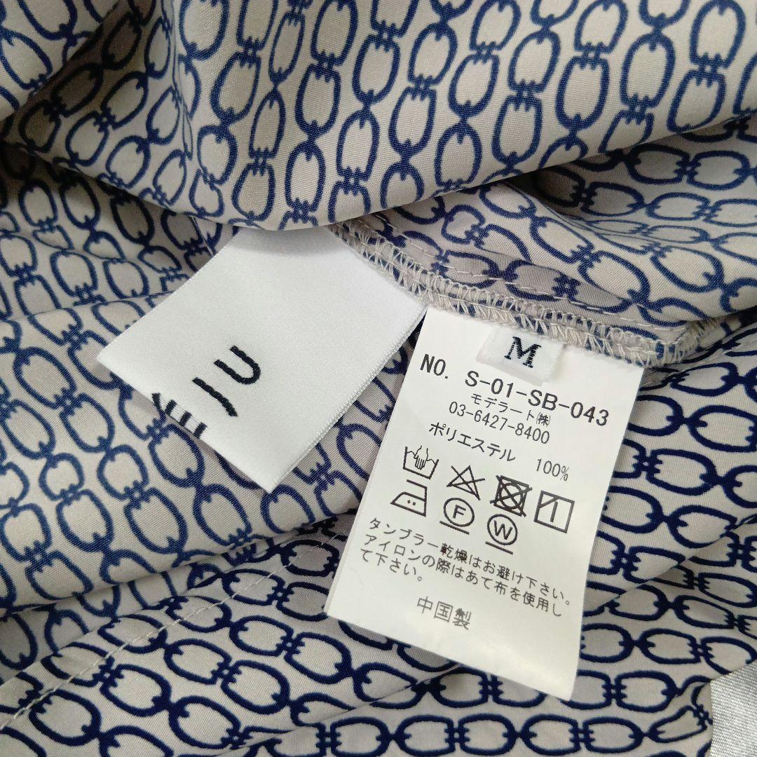 SOEJU ソージュ　チェーン柄ボウタイブラウス　M