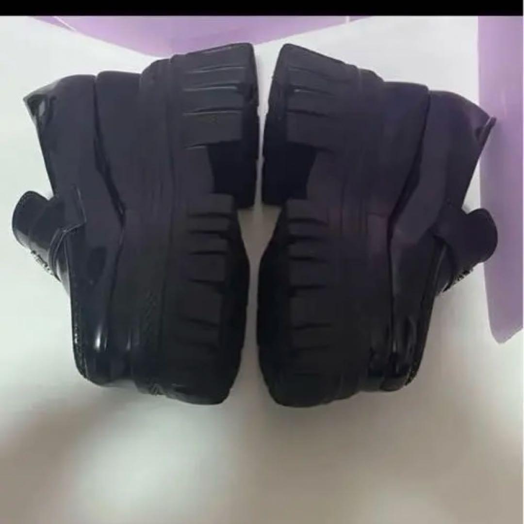 michellMacaron ミシェルマカロン ロゴ　厚底　ローファー ブラック