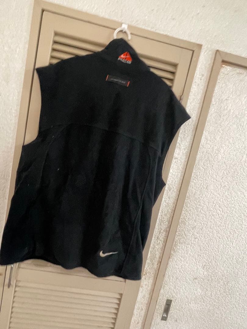 トップス 90s NIKE ACG fleece vest black
