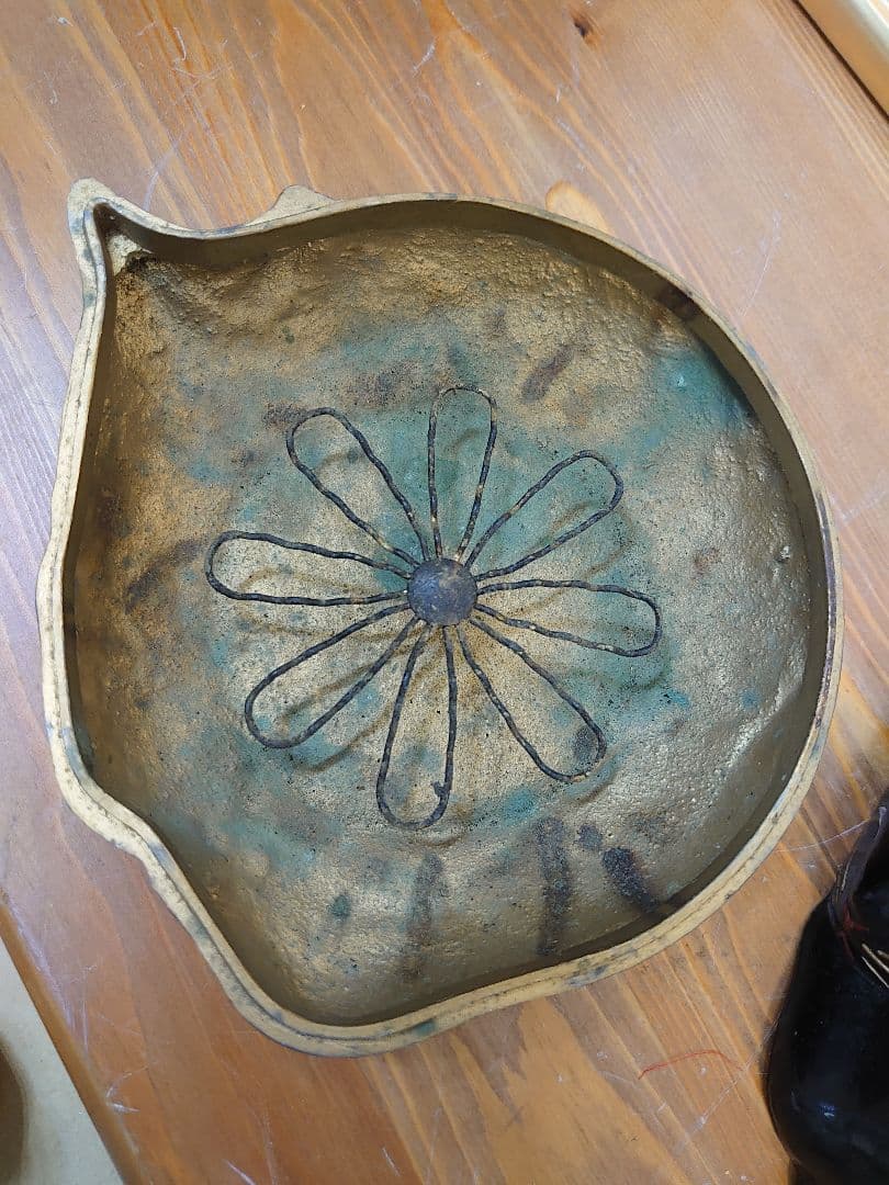 開運 アンティーク 眠り猫 （真鍮製）香炉   蚊取り線香