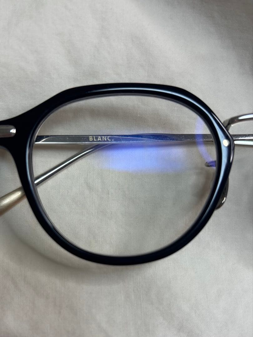 美品✨ブラン度入りメガネ BM011 黒日本製 ユニセックス ケース付き送料込み