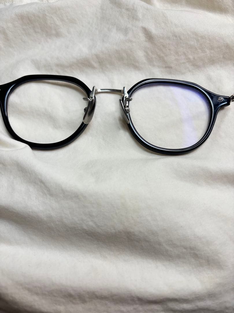美品✨ブラン度入りメガネ BM011 黒日本製 ユニセックス ケース付き送料込み