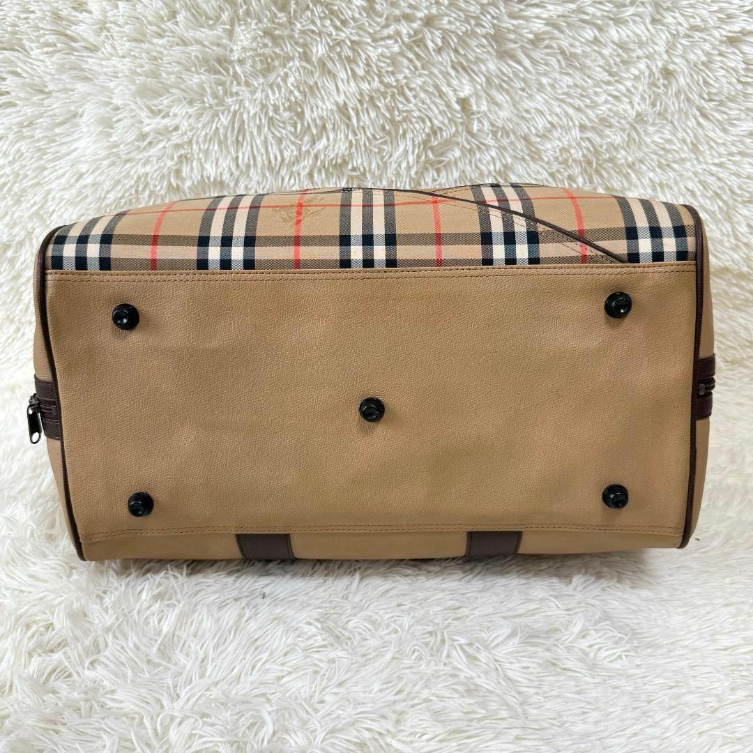 美品✨Burberry バーバリー ボストンバッグ ノバチェック ホースロゴ