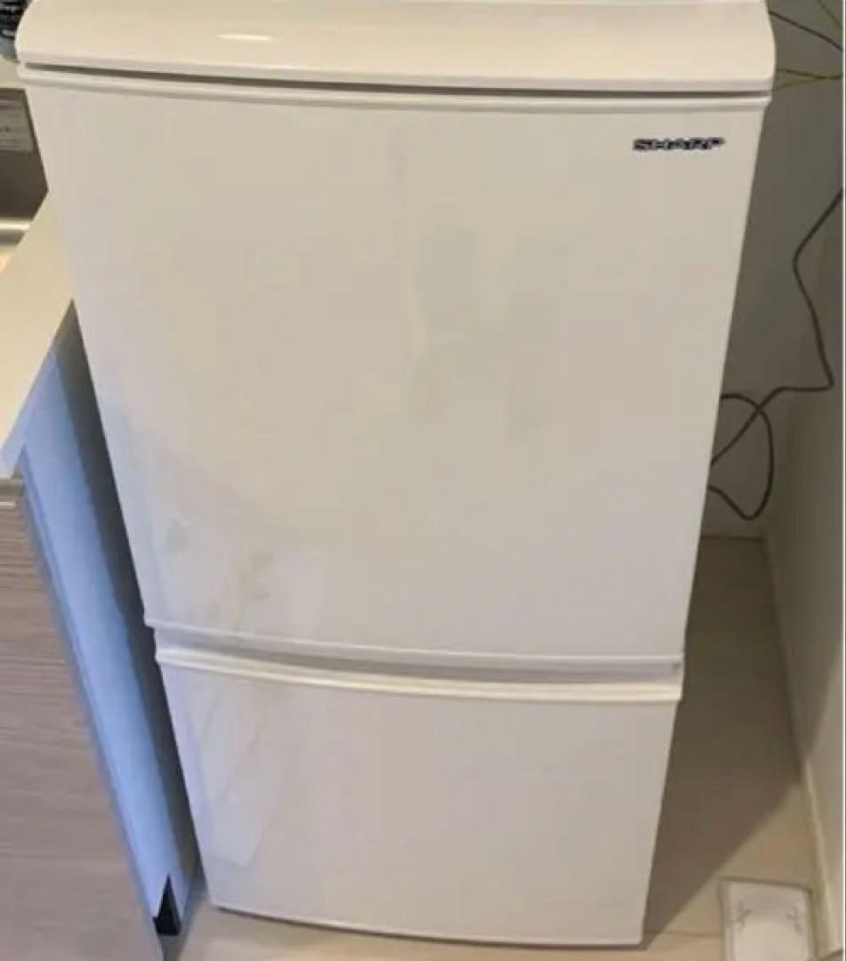SHARP 140L 冷蔵庫 SJ-D14F-W ホワイト 一人暮らし