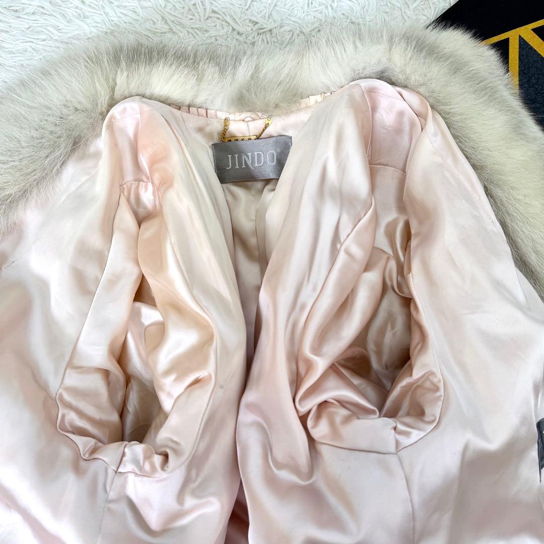 ボリューム◎JINDO×SAGA FOX/ブルーフォックス　ファーコート　本毛皮