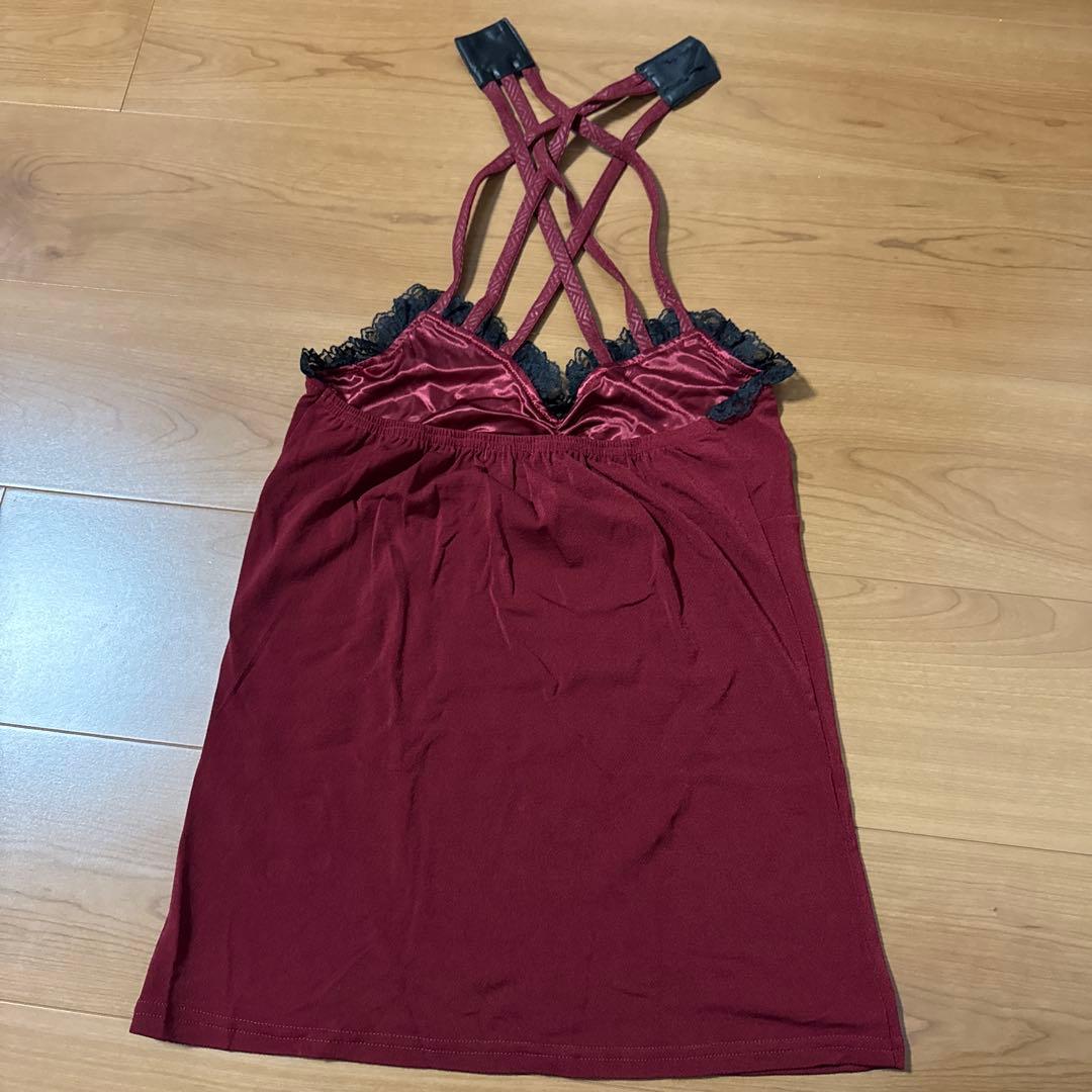 QF キューティーフラッシュ クロスキャミソール 赤