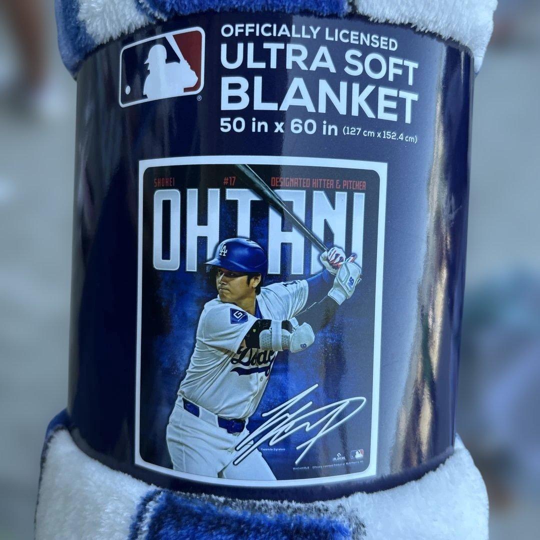 大谷翔平 ロサンゼルスドジャース 公式グッズ超ソフトブランケット
