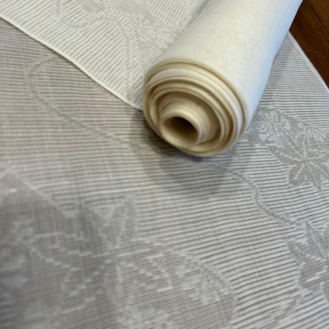 麻絽　秋草模様　襦袢反物