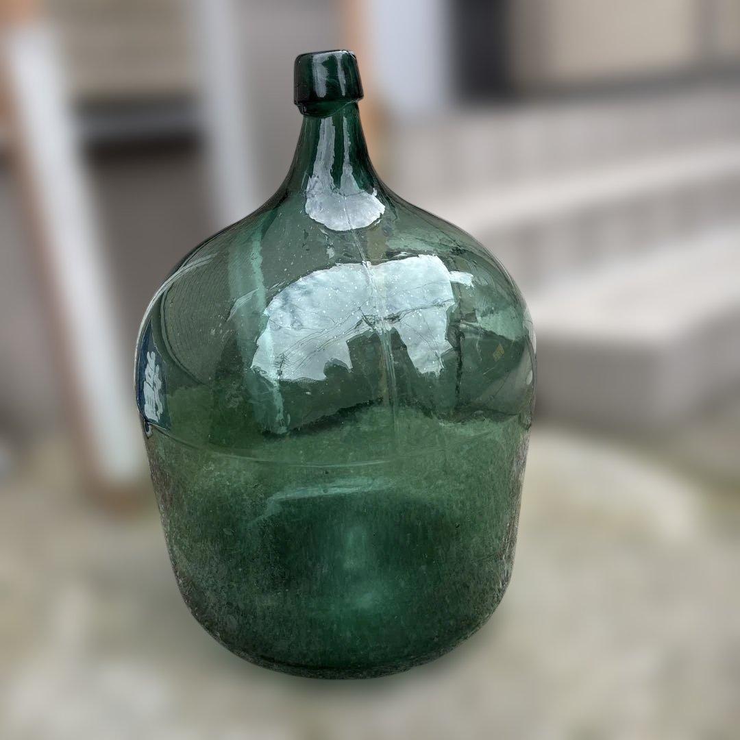 デミジョンボトル　昭和レトロ　気泡　ヴィンテージ