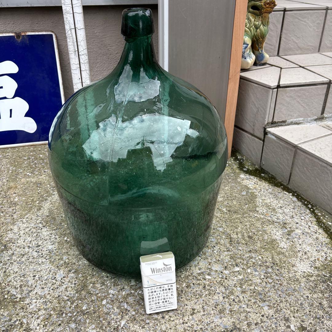 デミジョンボトル　昭和レトロ　気泡　ヴィンテージ