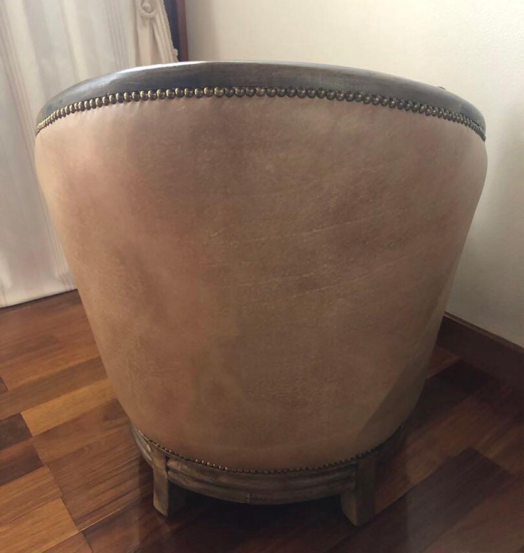 HALO 1人掛けソファー 天然皮革ベージュ系 TIMELESS COMFORT