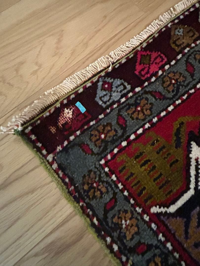 週末セール・トライバルラグ・トルコヴィンテージラグ・ウール約51×100cm