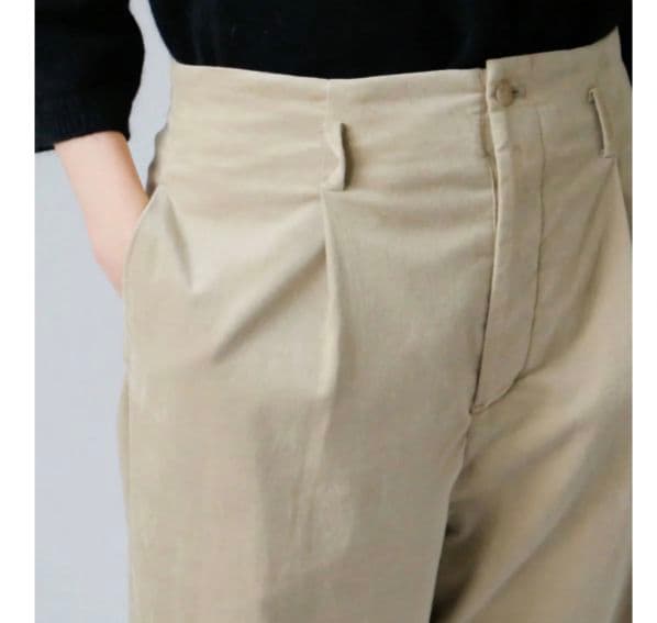 LISETTE リゼッタ ベルベット タック パンツ グレー