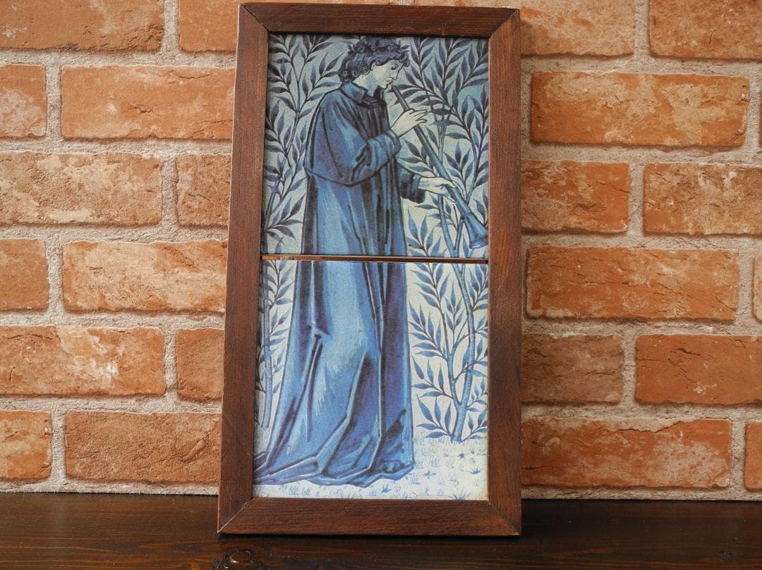 ウイリアムモリス額入りタイル／ウィロウ