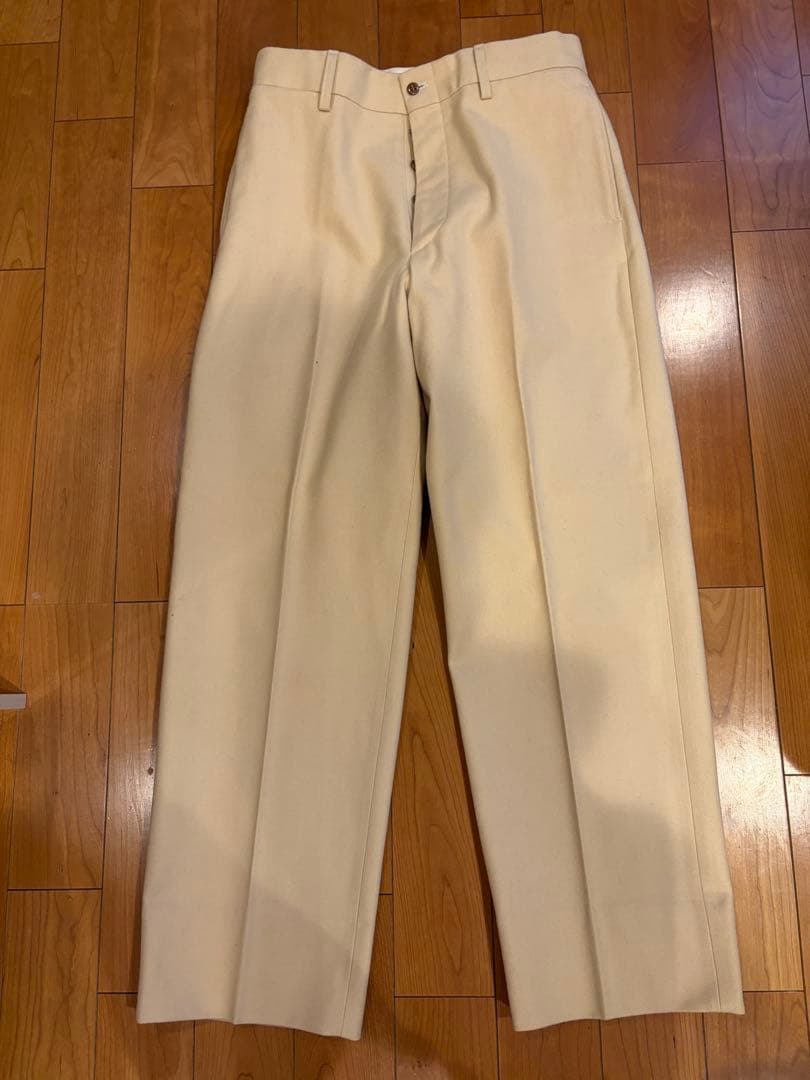 At Last&Co ウールトラウザーオフホワイトW34