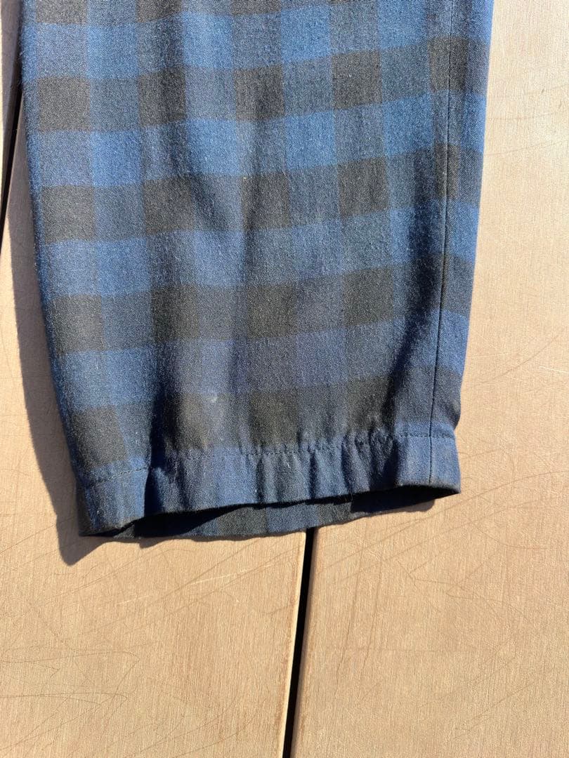 90〜00s rayon 100 スラックス　レーヨン　チェック柄？