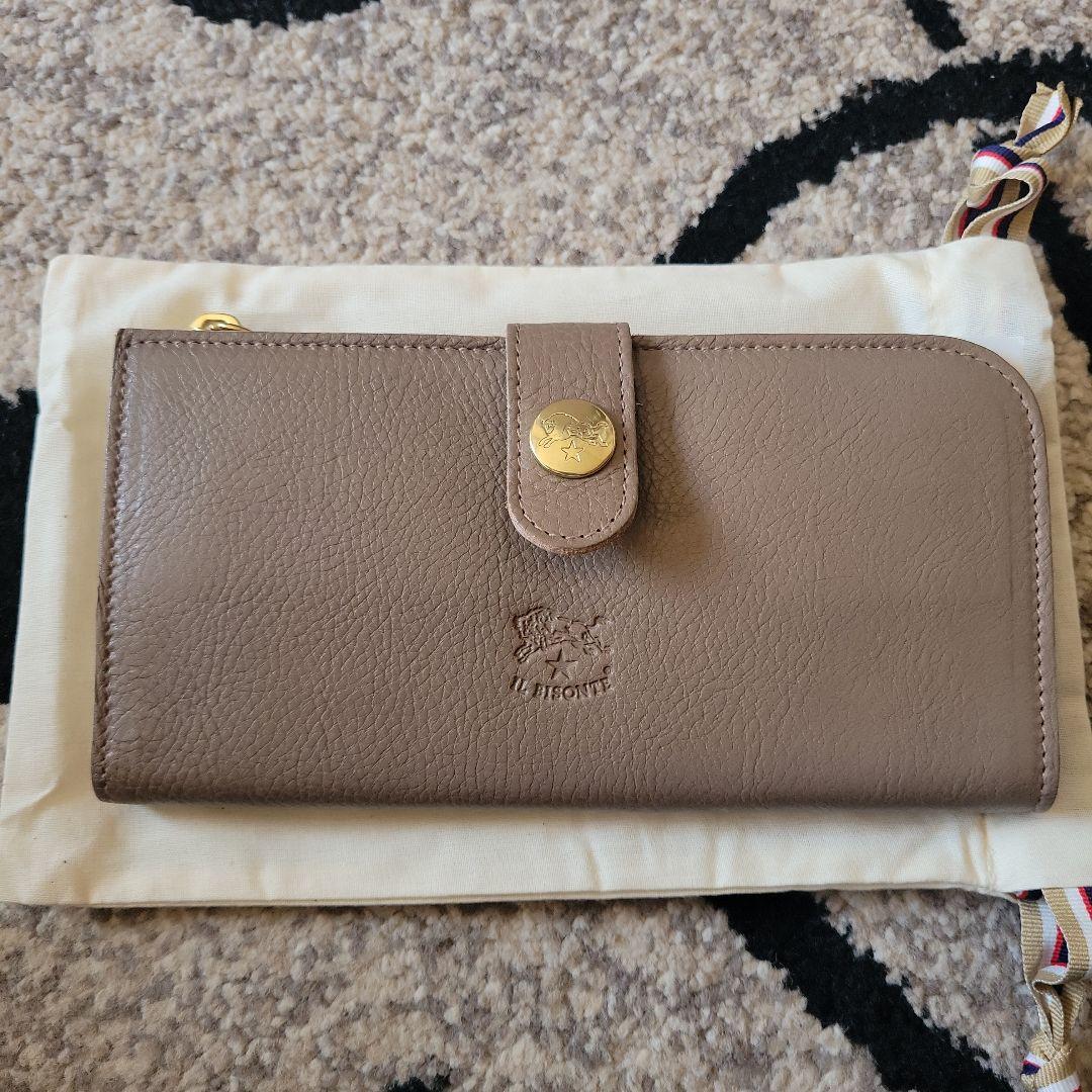 長財布 折りたたみ財布 グレージュ