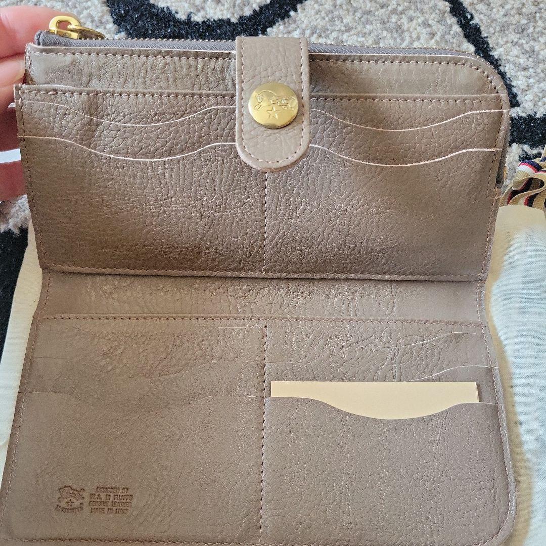 長財布 折りたたみ財布 グレージュ