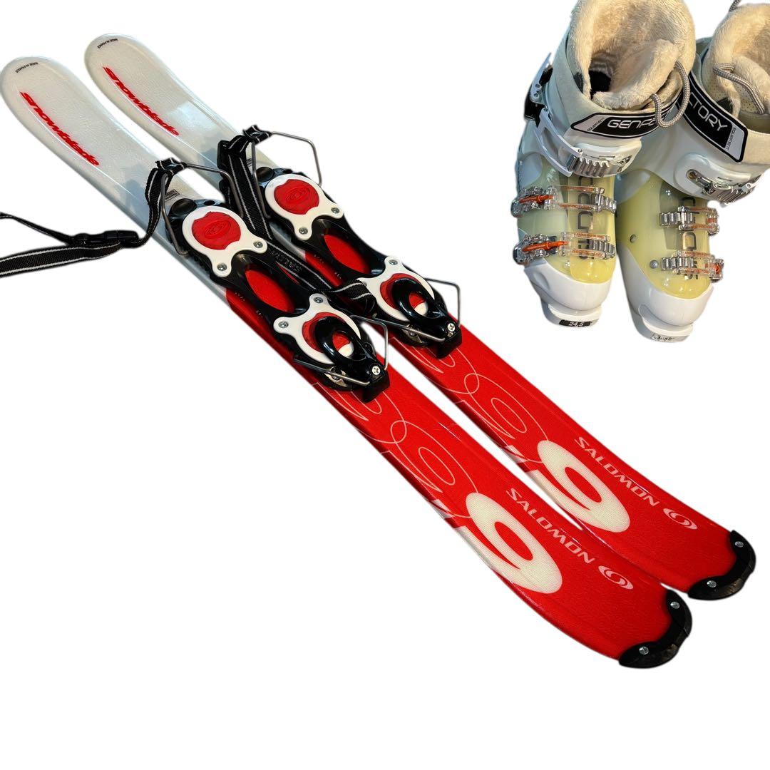レディースショートスキーセット　ファンスキー　Salomon 24-24.5cm