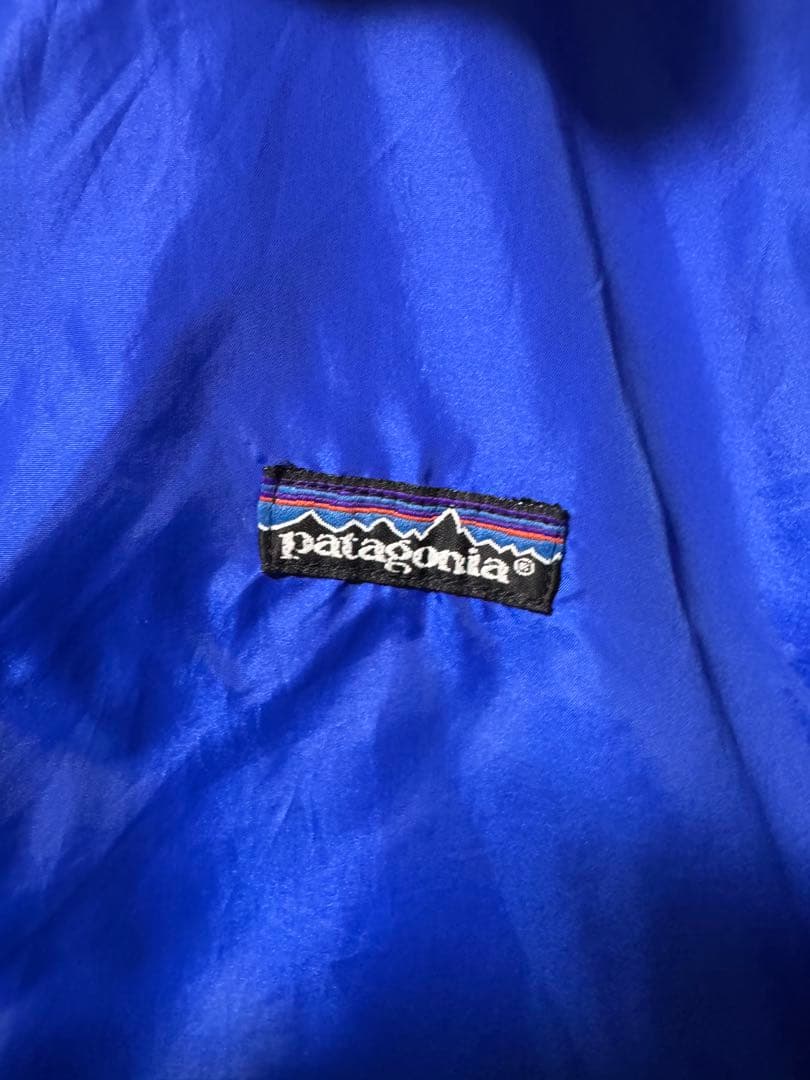 80s patagonia シェルドシンチラ USA製 ブルー サイズ12