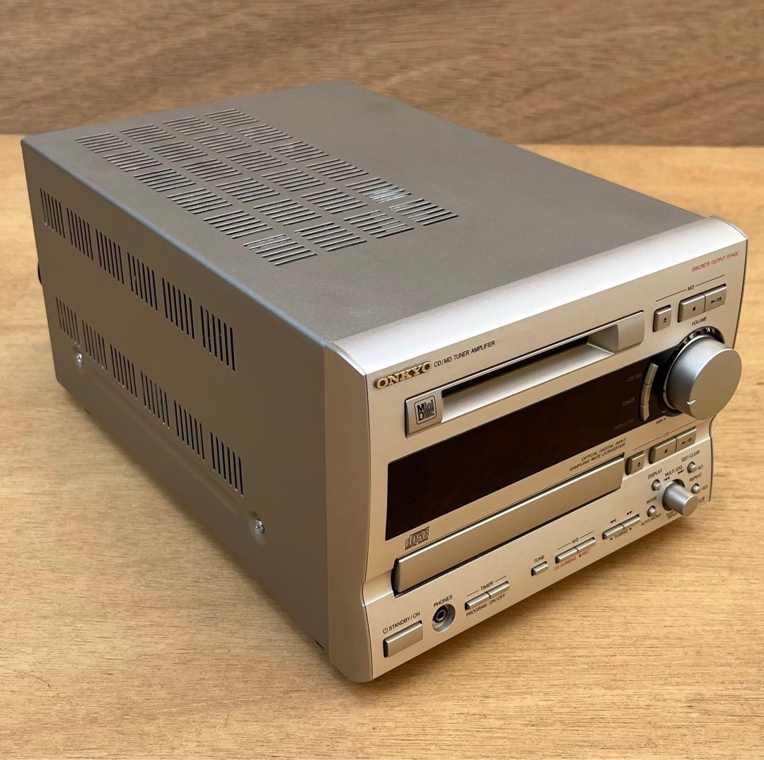 【動作品】ONKYO FR-V3 ミニコンポ 本体、リモコン、スピーカー