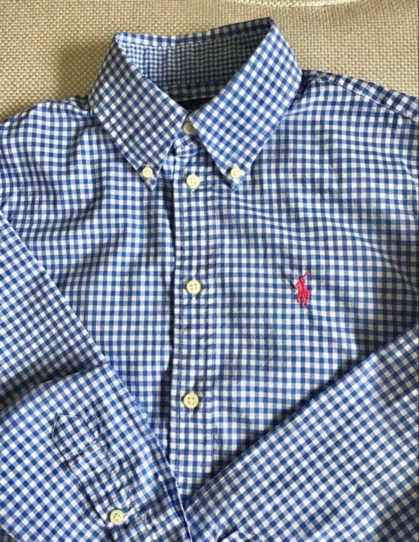 ラルフローレン　ギンガムチェックシャツ　美品