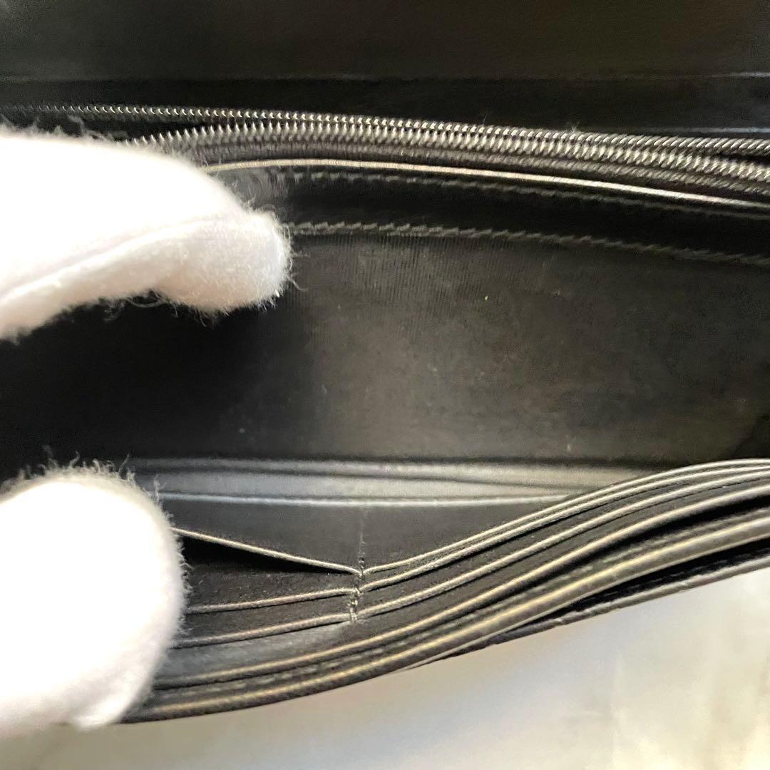 GUCCI グッチ マイクロシマ GGメタルロゴプレート　長財布　0112-②