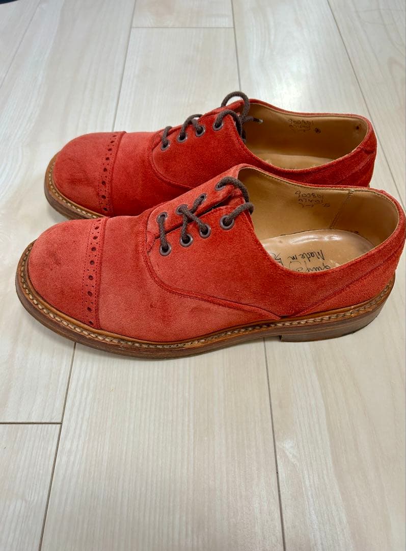 Quilp by Tricker's 赤 スエード ドレスシューズ　サイズ7