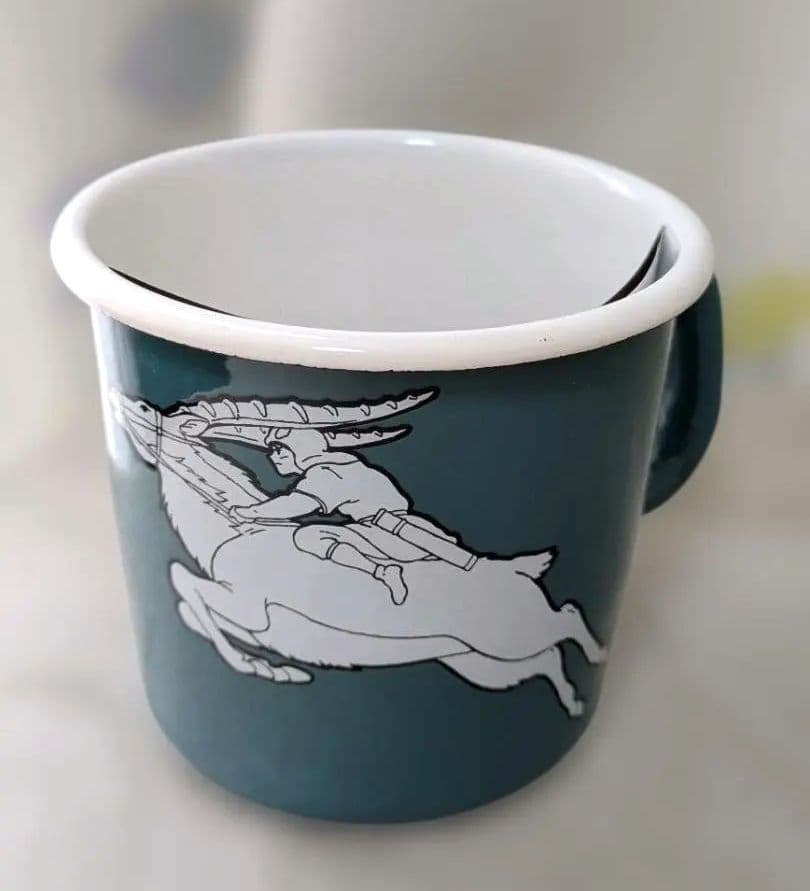 限定 完売品 もののけ姫 アシタカ ホーローマグカップ Foxfire ヤックル