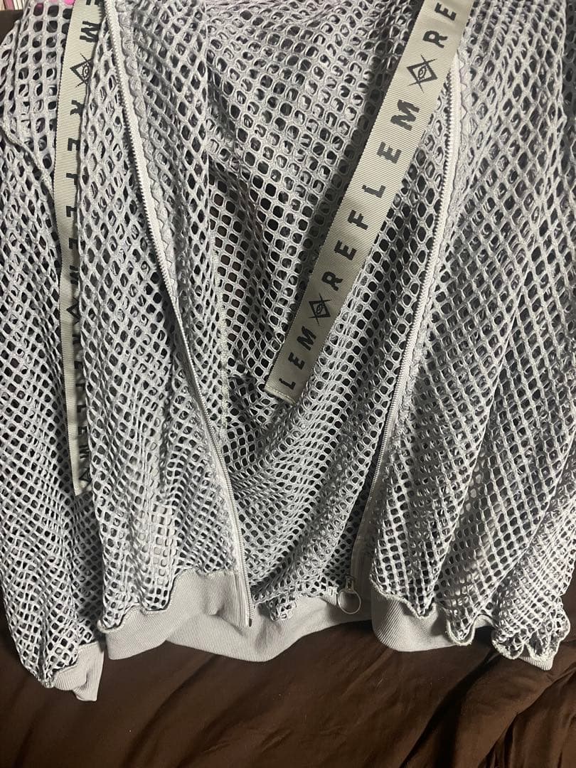 レフレム うさみみ メッシュパーカー グレー