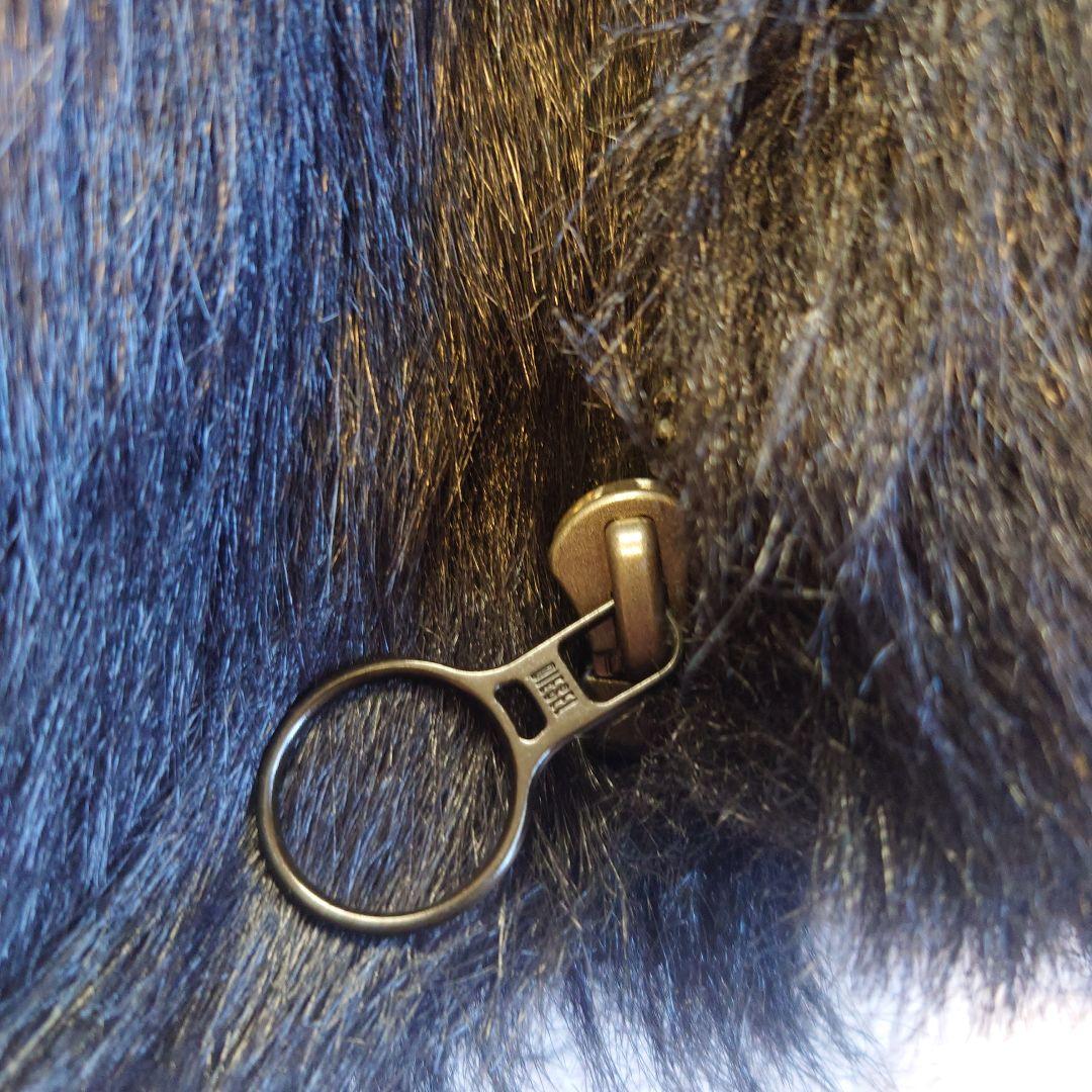 DIESEL ディーゼル　フェイクファー コート ジャケット ブラック XS