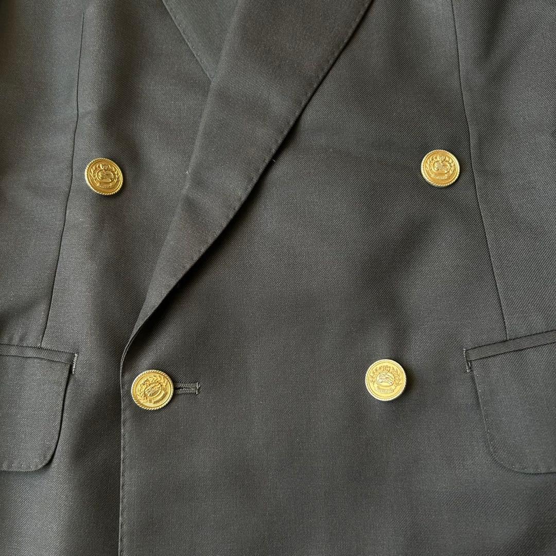 バーバリー ダブル ジャケット ブレザー ホースロゴ 金ボタン シャドーホース