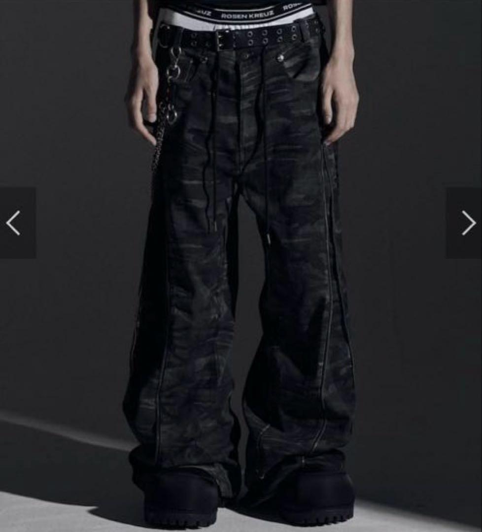 【RosenKreuz】ZIP WIDE BAGGY PANTS