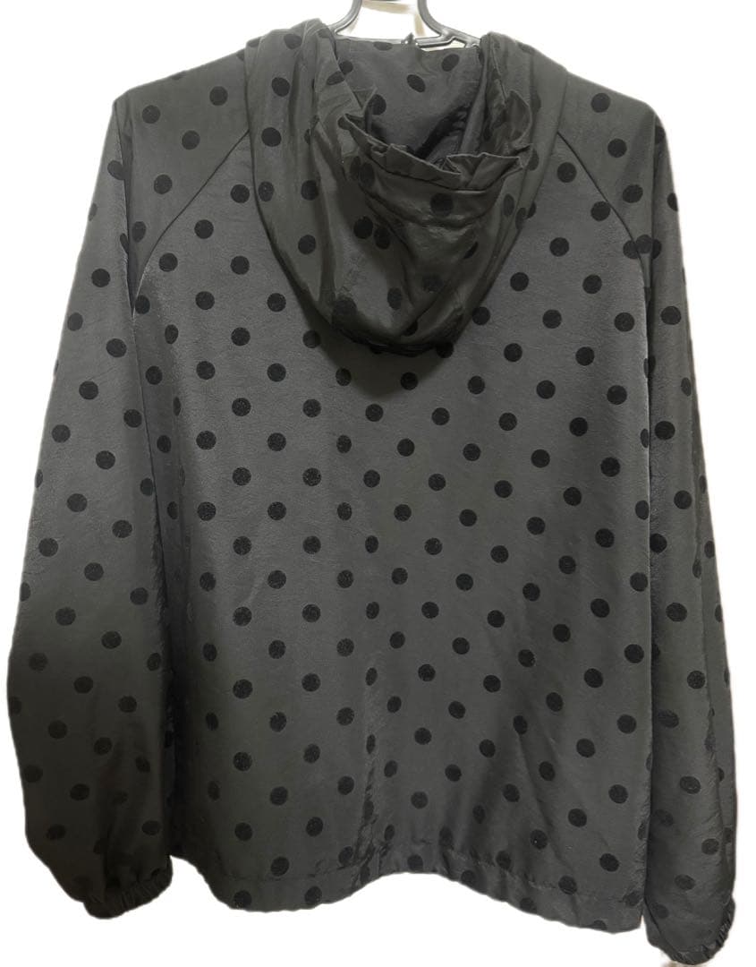 OHESHIO ドット フリル フード ウィンドブレーカー ジャンパー