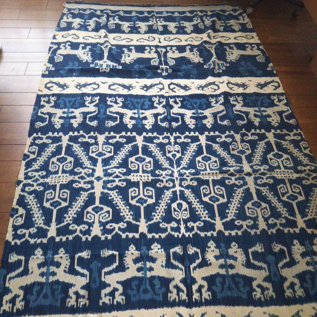★【ヴィンテージ】インドネシア スンバ島 藍染イカット